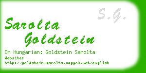 sarolta goldstein business card